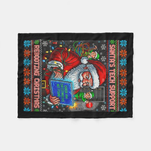 Couverture Polaire Ugly Support s Rebooting Santa Tech (Devant (Horizontal))