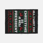 Couverture Polaire Ugly Sweater All I Want For Christmas Is A New Pre (Devant (Horizontal))