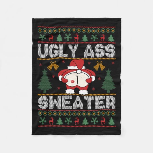 Couverture Polaire Ugly Sweater Christmas Long Sleeve  (Devant)