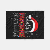 Couverture Polaire Ugly Sweater Christmas Santa's Favorite Ela Teache (Devant (Horizontal))