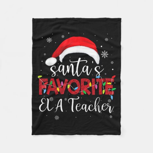 Couverture Polaire Ugly Sweater Christmas Santa's Favorite Ela Teache (Devant)