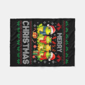 Couverture Polaire Ugly Sweater Frogs Santa Hat Reindeer Xmas Frog Lo (Devant (Horizontal))