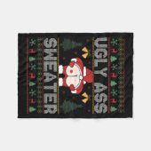 Couverture Polaire Ugly Sweater Santa Merry Christmas Funny Pajamas X (Devant (Horizontal))