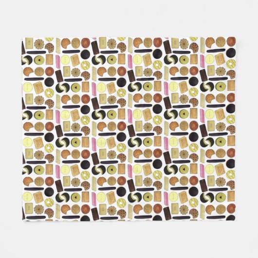 Couverture Polaire UK British Biscuits Shortbread Rich Tea Digestives (Devant (Horizontal))