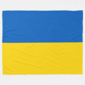 Couverture Polaire Ukraine Drapeau bleu Jaune Patriotique Ukrainien (Devant (Horizontal))