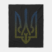 Couverture Polaire Ukraine Drapeau Et Trident Ukraine (Devant)