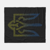 Couverture Polaire Ukraine Drapeau Et Trident Ukraine (Devant (Horizontal))