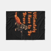 Couverture Polaire Ultimately I Have To Be Brave Funny Monkey  (Devant (Horizontal))