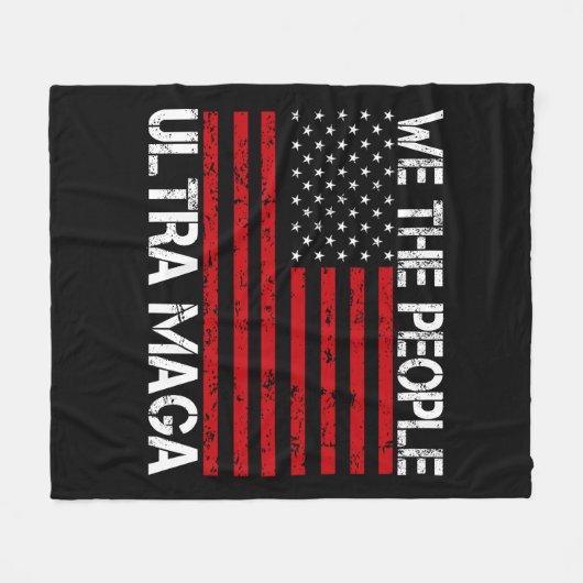 Couverture Polaire Ultra Maga Pro Trump 2024 Drôle Républicain (Devant (Horizontal))