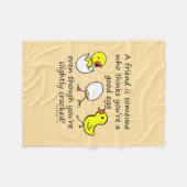 Couverture Polaire Un ami est quelqu'un de drôle de Citation BFF (Devant (Horizontal))