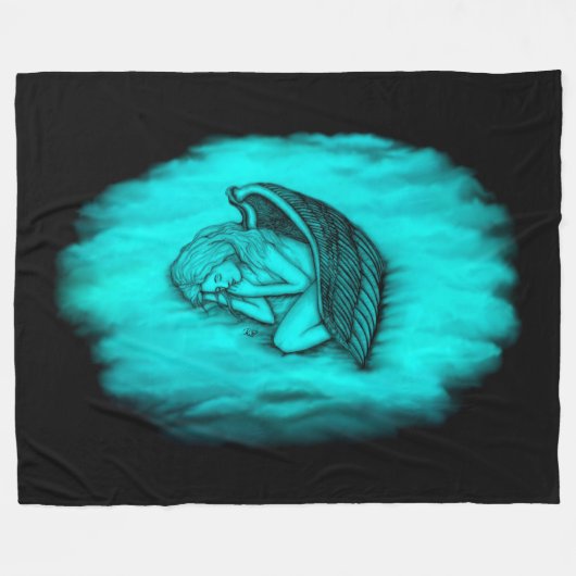 Couverture Polaire Un ange endormi (Devant (Horizontal))