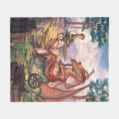 Couverture Polaire "Un après-midi doré" Plaid en molleton moyen (Devant (Horizontal))