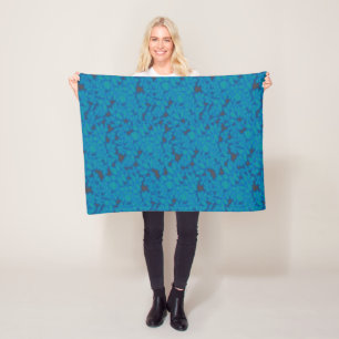 Couverture Polaire un arrière - plan bleu et noir avec un motif