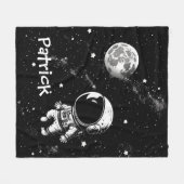Couverture Polaire Un Astronaut Amusant Dans L'Espace (Devant (Horizontal))