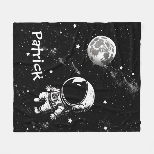 Couverture Polaire Un Astronaut Amusant Dans L'Espace (Devant (Horizontal))