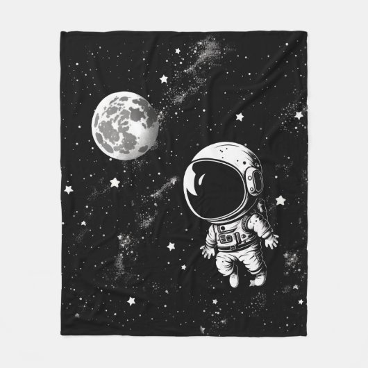 Couverture Polaire Un Astronaut Amusant Dans L'Espace (Devant)