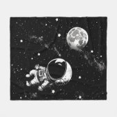 Couverture Polaire Un Astronaut Amusant Dans L'Espace (Devant (Horizontal))