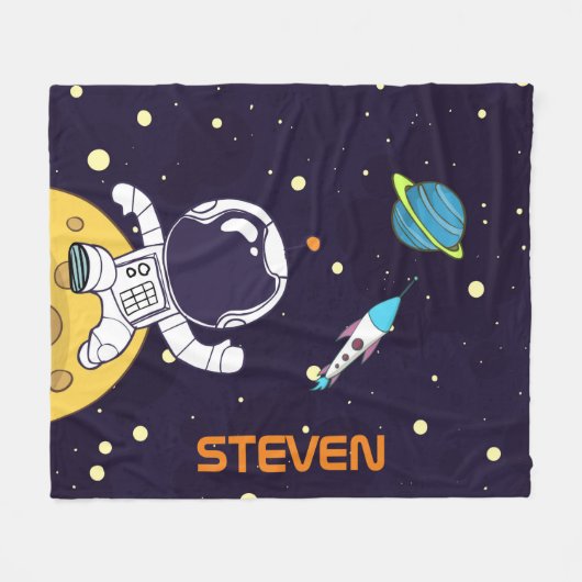 Couverture Polaire Un astronaute spatial flotte dans l'espace (Devant (Horizontal))