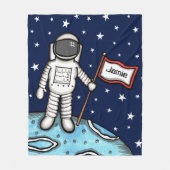 Couverture Polaire Un astronaute spatial personnalisé Cosmonaut Fleec (Devant)