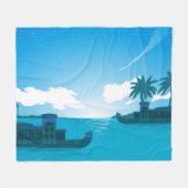 Couverture Polaire Un bateau dans la mer-18530 (Devant (Horizontal))