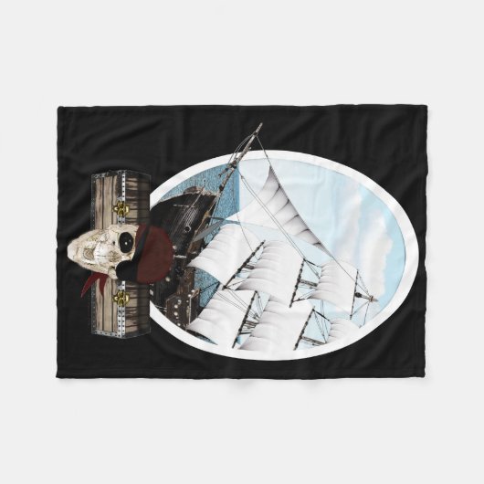 Couverture Polaire Un bateau pirate (Devant (Horizontal))