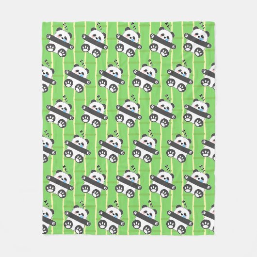 Couverture Polaire Un bébé panda mignon dormant paisiblement (Devant)