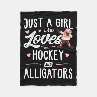 Couverture Polaire Un cadeau pour fille qui aime le hockey et les all