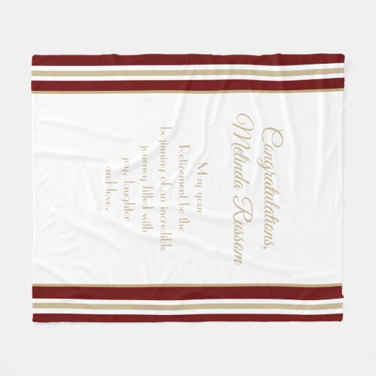 Couverture Polaire Un cadeau unique ! Général de retraite personnalis (Devant (Horizontal))