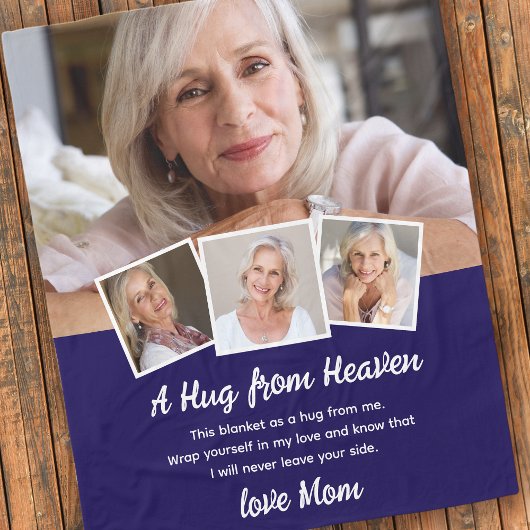 Couverture Polaire Un câlin du ciel Photo Memorial Keepsaké