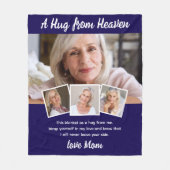 Couverture Polaire Un câlin du ciel Photo Memorial Keepsaké (Devant)