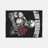 Couverture Polaire Un Cardio Espalda. Calaca Con Flores Rosas (Devant (Horizontal))