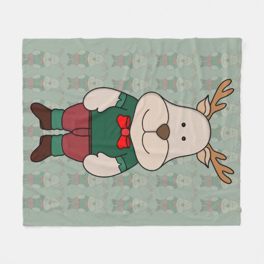 Couverture Polaire Un cerf mignon (Devant (Horizontal))