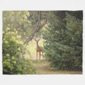 Couverture Polaire Un cerf solitaire  (Devant (Horizontal))