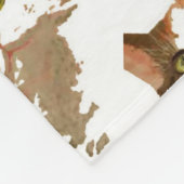 Couverture Polaire Un chat Calico Vert Portrait Artistique (Coin)