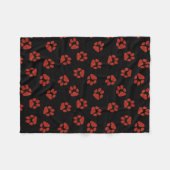 Couverture Polaire Un chien Empreinte de patte rouge vif propriétaire (Devant (Horizontal))