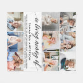 Couverture Polaire Un Collage De Photos Modernes En Mémoire Amoureuse (Devant (Horizontal))