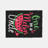 Couverture Polaire Un dans un Melon oncle 1er anniversaire Famille d' (Devant (Horizontal))