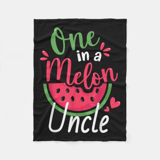 Couverture Polaire Un dans un Melon oncle 1er anniversaire Famille d' (Devant)