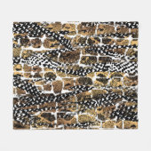 Couverture Polaire Un design abstrait qui transforme une peau animale (Devant (Horizontal))