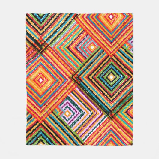 Couverture Polaire Un design de patchwork motif transparent. Rangeur (Devant)