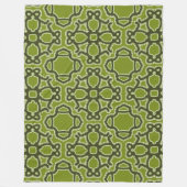 Couverture Polaire Un design motif d'impression en tissu vert vif (Devant)