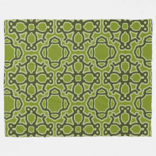 Couverture Polaire Un design motif d'impression en tissu vert vif
