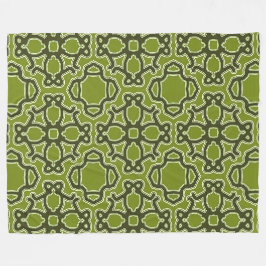 Couverture Polaire Un design motif d'impression en tissu vert vif (Devant (Horizontal))