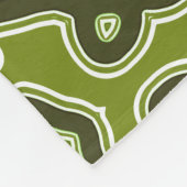 Couverture Polaire Un design motif d'impression en tissu vert vif (Coin)