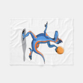 Couverture Polaire Un Dessin Iguanodon Jouant Au Basket-Ball. (Devant (Horizontal))