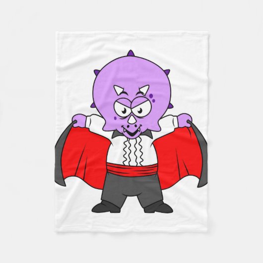 Couverture Polaire Un Dinosaure De Ceratops Habillé Comme Comte Dracu (Devant)