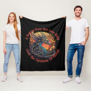 Couverture Polaire Un Dragon Ne Dort Pas Sur Les Opinions Moutons