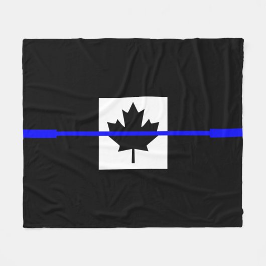 Couverture Polaire Un drapeau canadien mince (Devant (Horizontal))