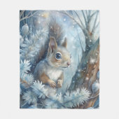 Couverture Polaire Un écureuil en hiver (Devant)