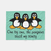 Couverture Polaire Un la conception drôle d'énonciation de pingouins (Devant (Horizontal))